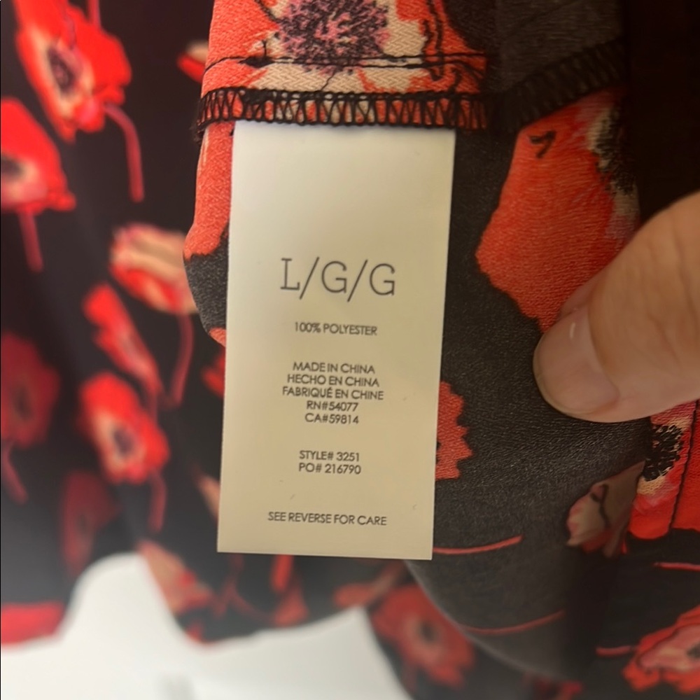 CAbi Black and Red poppy Top - Picture 3 of 5